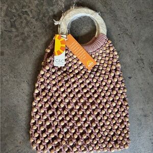 C&C California Pink and Cream beaded Bag